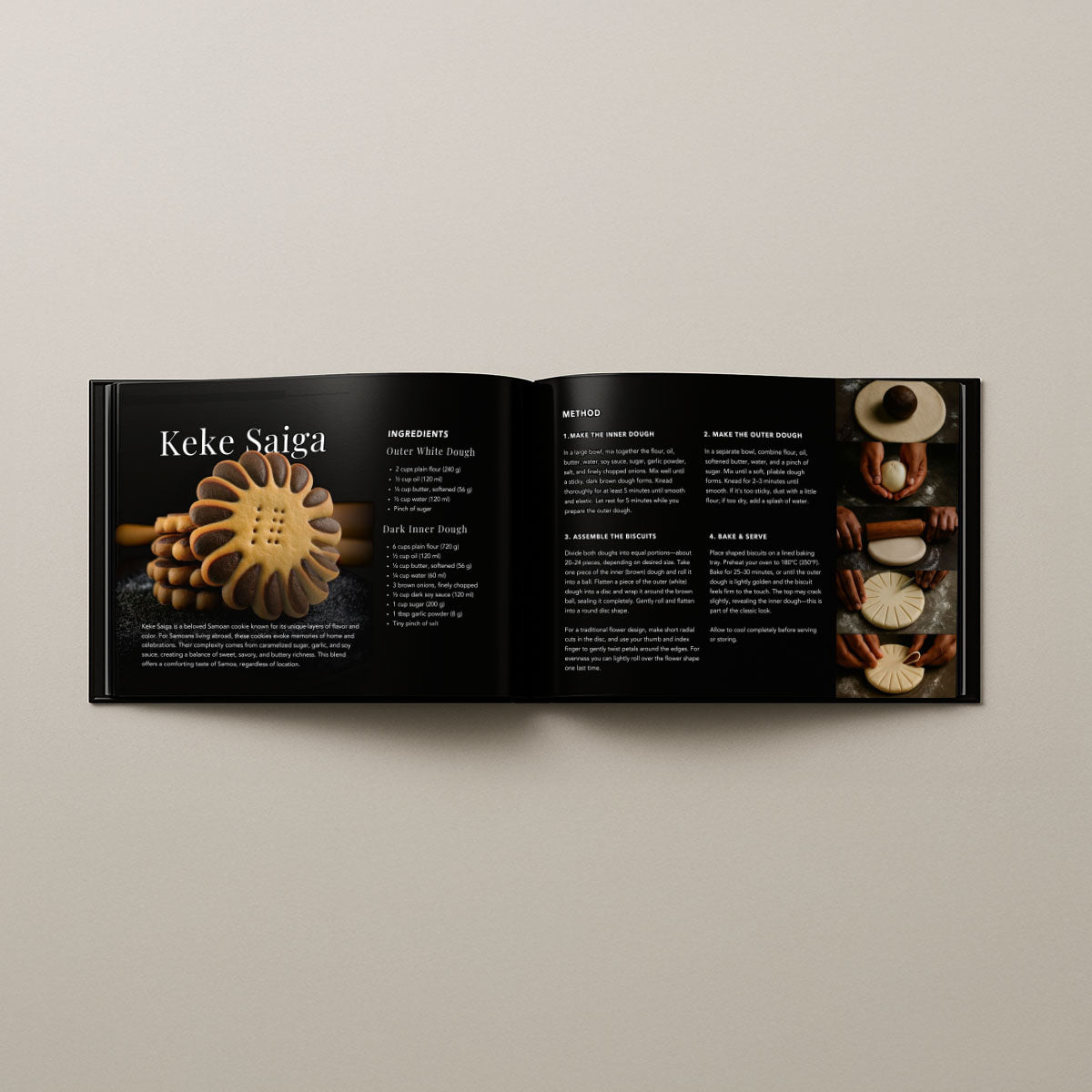 Hardcover A4 - Samoan Delights: 24 Samoan Recipes Cookbook Expanded Edition - Vol1 + Vol2 Combined - AU/NZ/USA