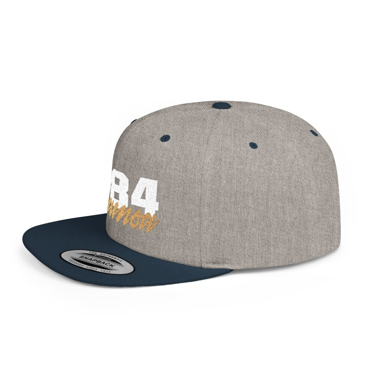 Flat Bill Snapback Hat - 684 Samoa - White & Gold Embroidery - AU/NZ/USA - The Koko Samoa