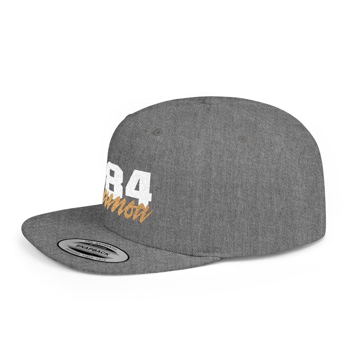 Flat Bill Snapback Hat - 684 Samoa - White & Gold Embroidery - AU/NZ/USA - The Koko Samoa