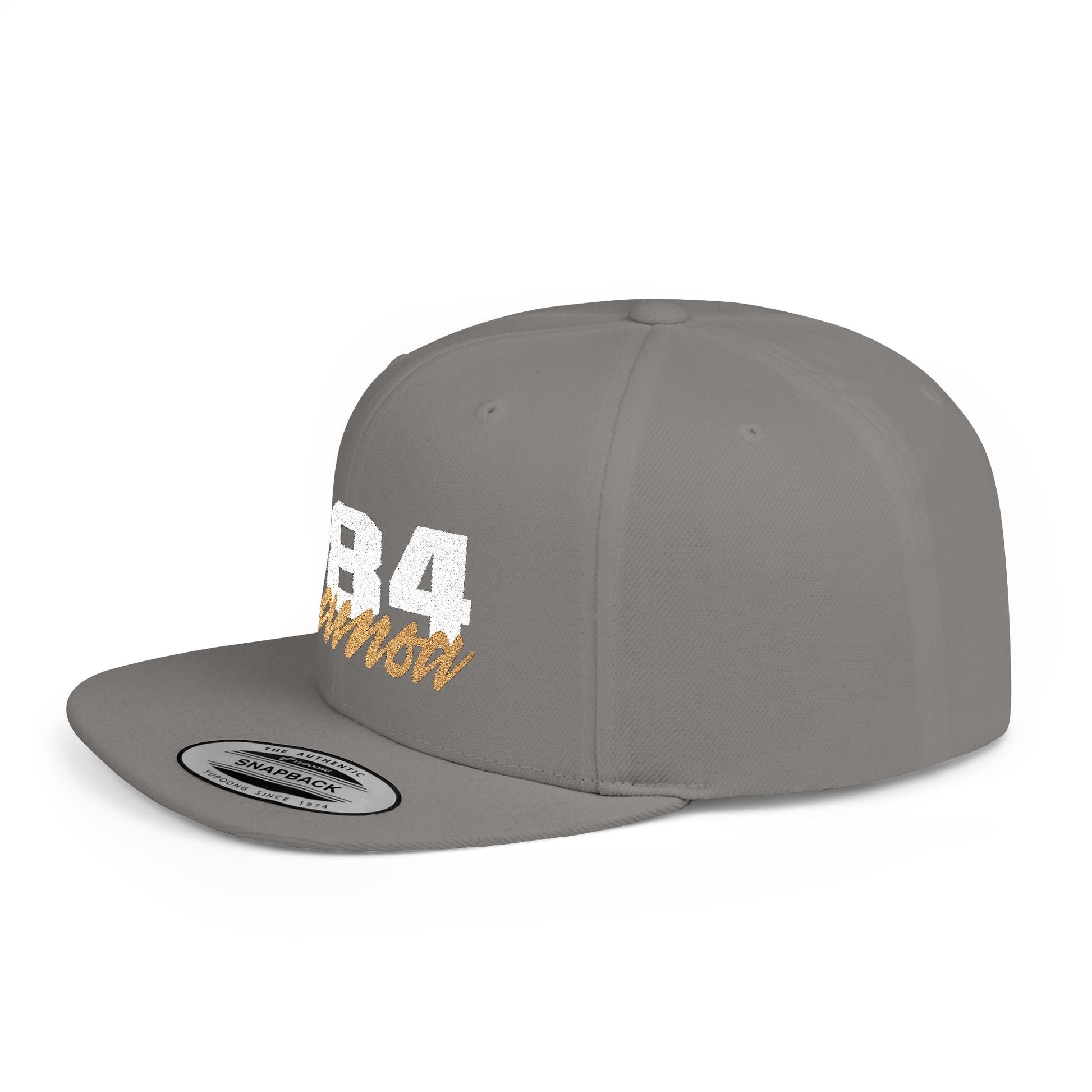 Flat Bill Snapback Hat - 684 Samoa - White & Gold Embroidery - AU/NZ/USA - The Koko Samoa