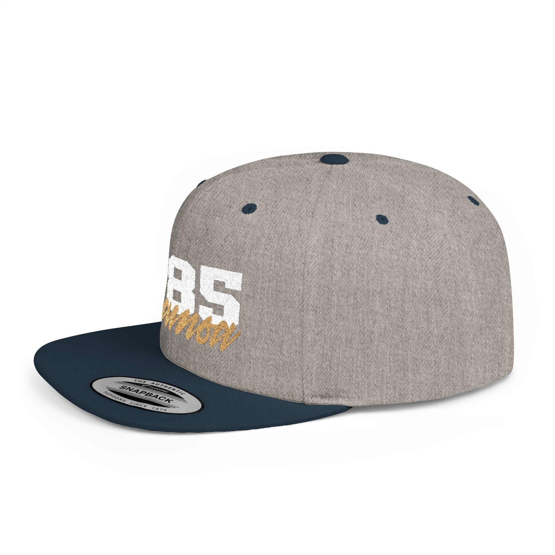 Flat Bill Snapback Hat - 685 Samoa - White & Gold - The Koko Samoa
