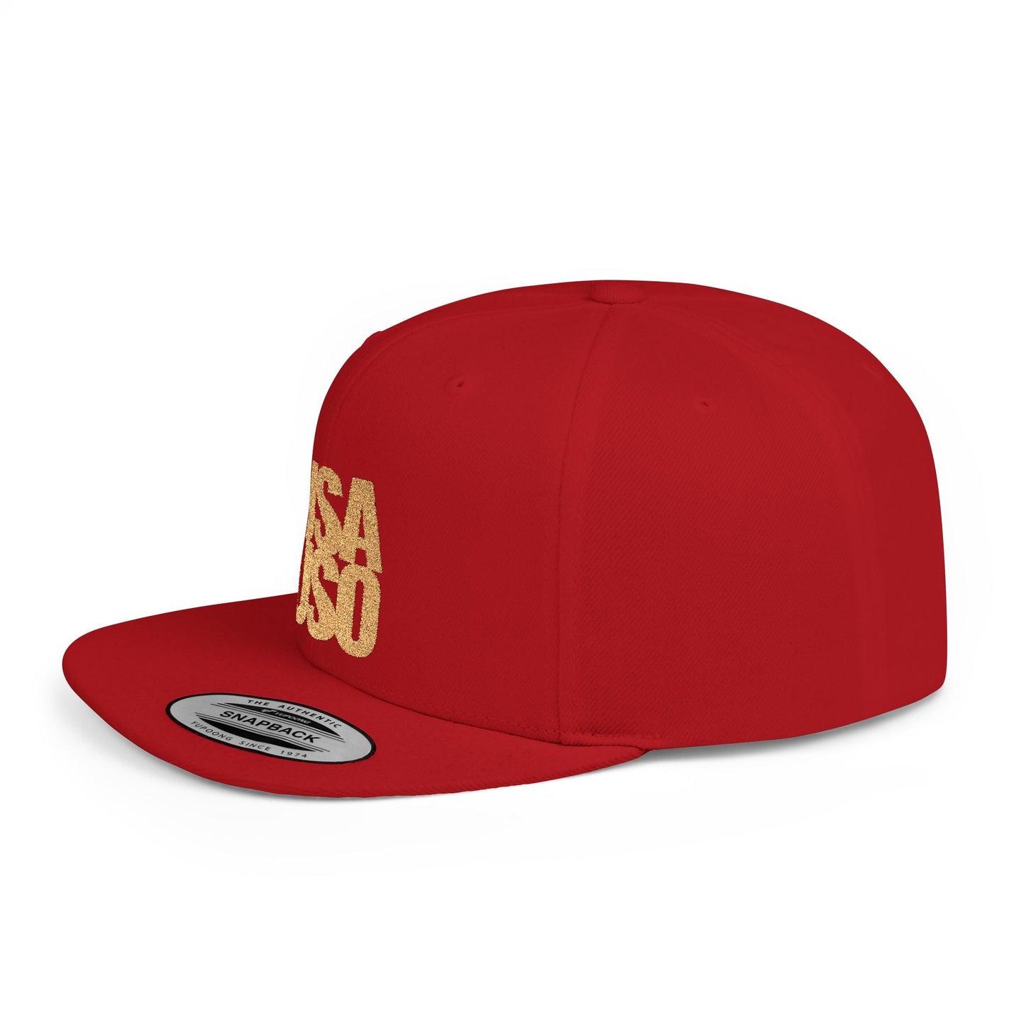 Flat Bill Snapback Hat - Samoa Culture - Gold Embroidery - AU/NZ/USA - The Koko Samoa