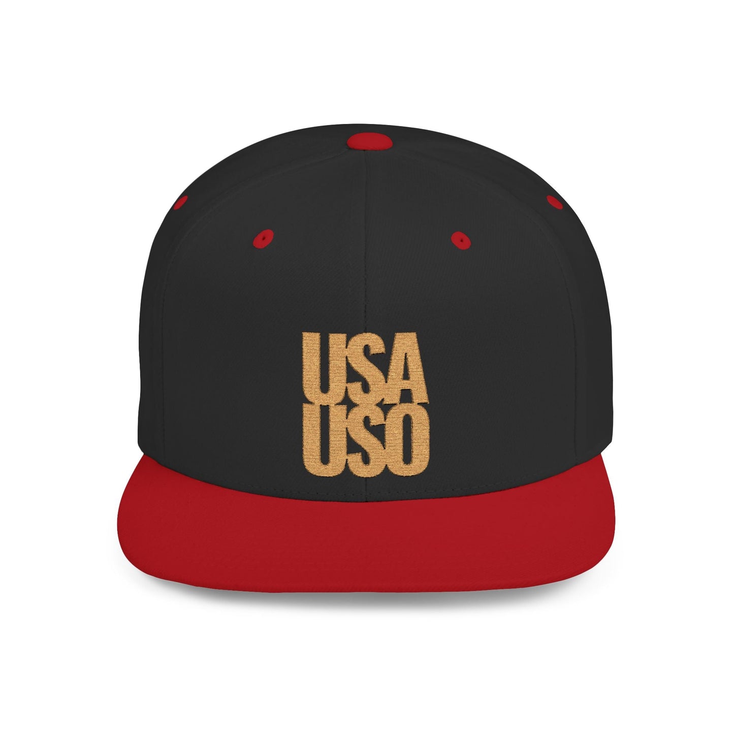 Flat Bill Snapback Hat - Samoa Culture - Gold Embroidery - AU/NZ/USA - The Koko Samoa