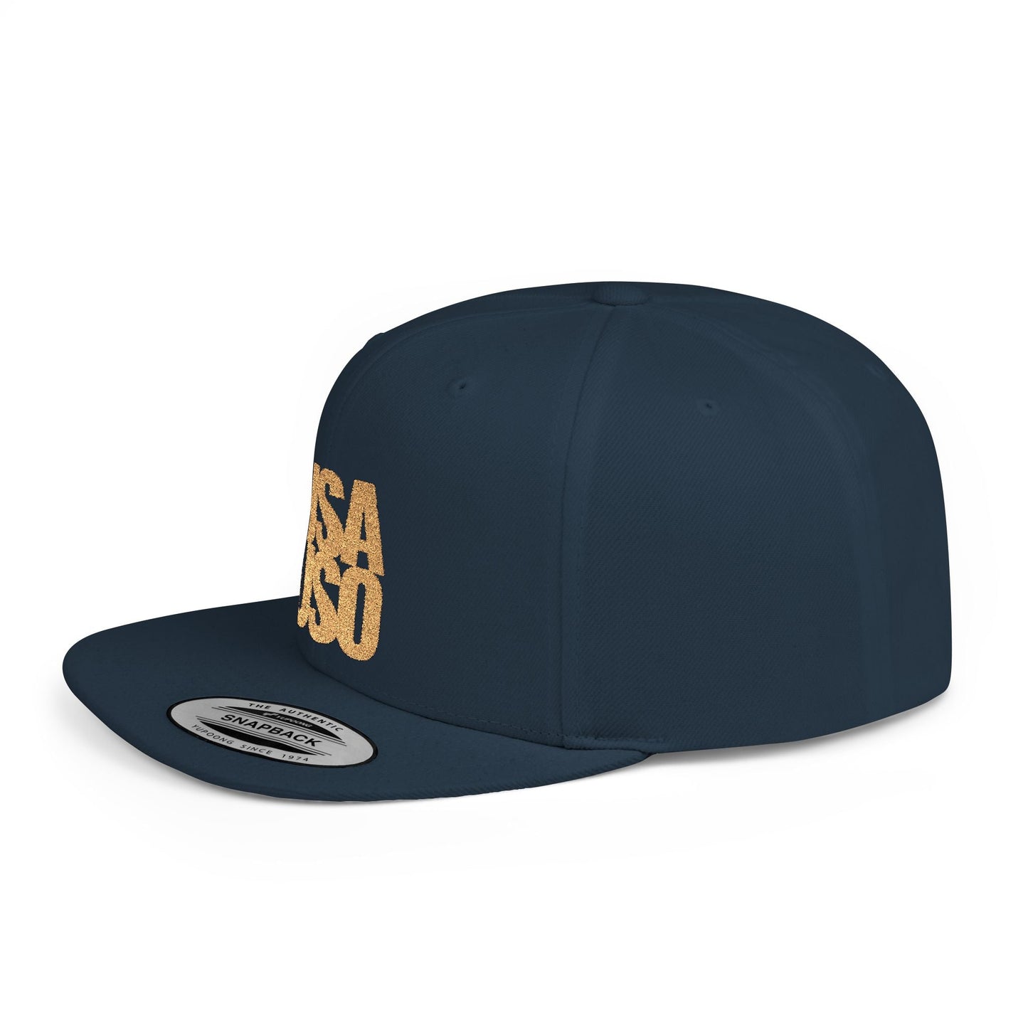 Flat Bill Snapback Hat - Samoa Culture - Gold Embroidery - AU/NZ/USA - The Koko Samoa