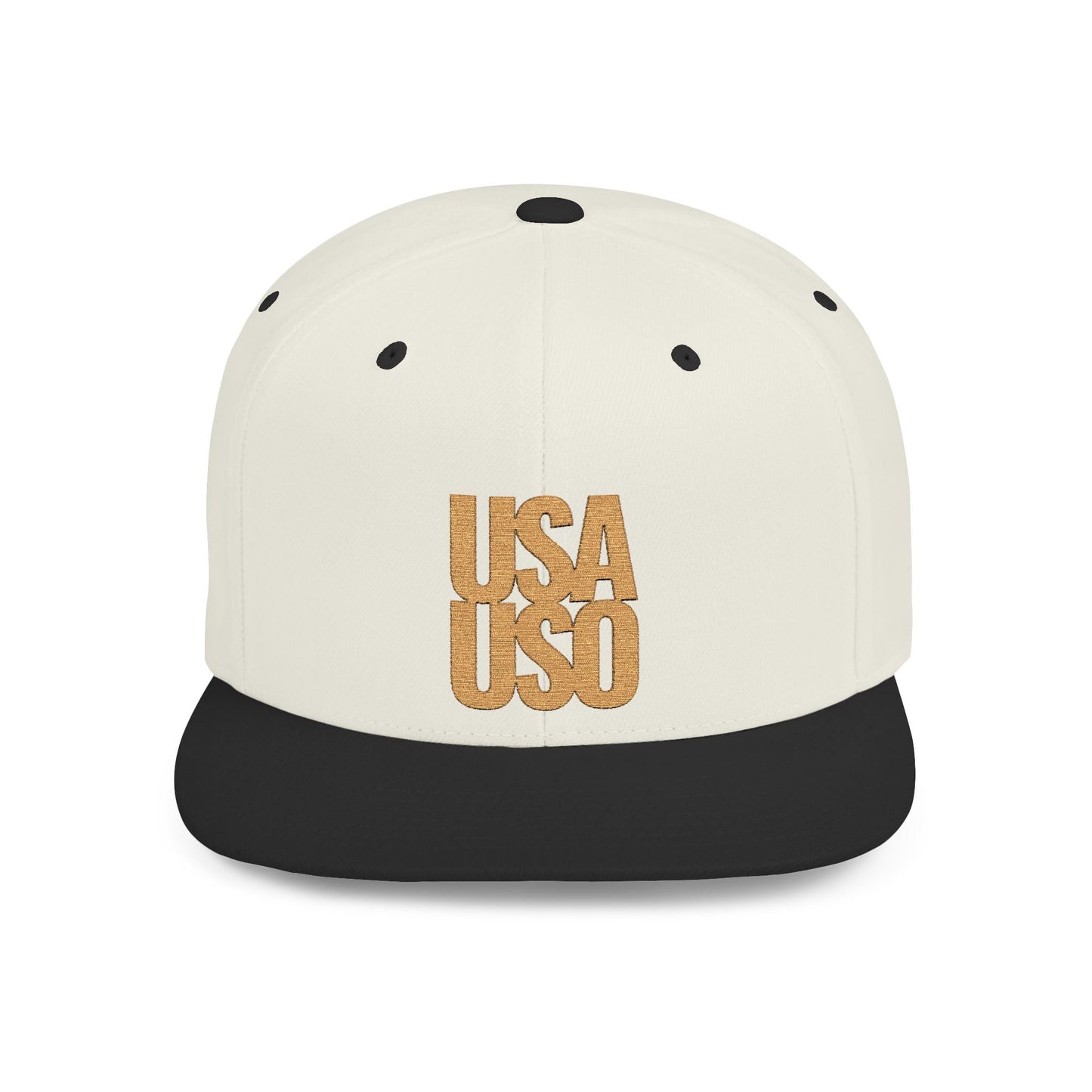 Flat Bill Snapback Hat - Samoa Culture - Gold Embroidery - AU/NZ/USA - The Koko Samoa