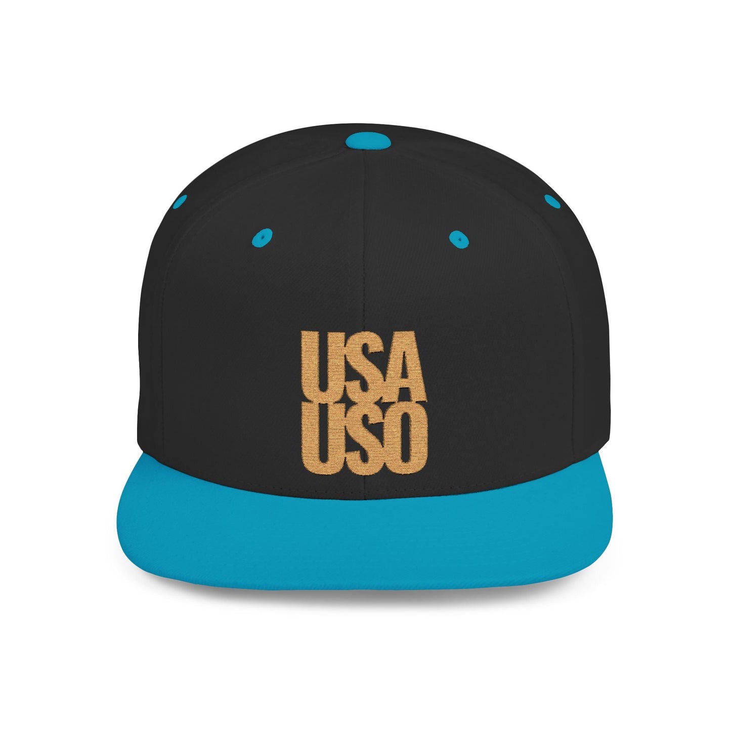 Flat Bill Snapback Hat - Samoa Culture - Gold Embroidery - AU/NZ/USA - The Koko Samoa