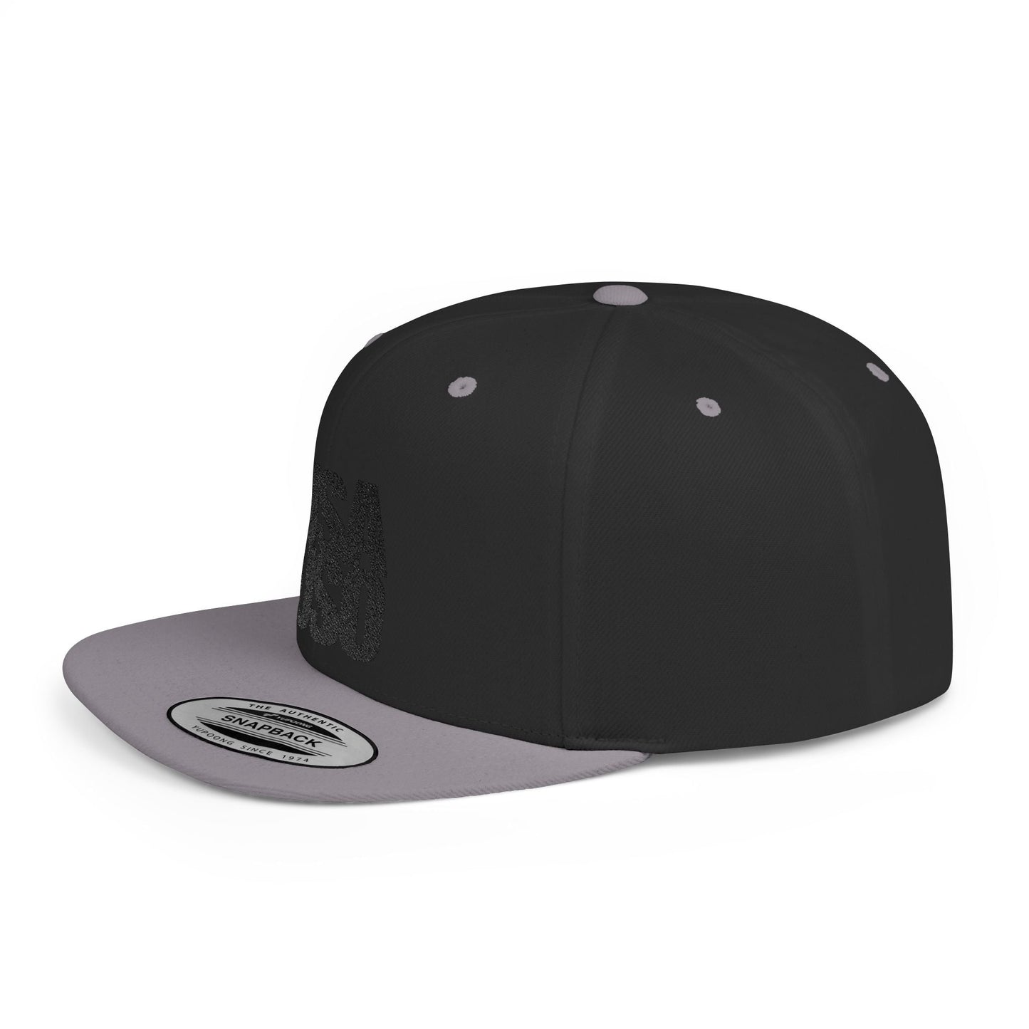 Flat Bill Snapback Hat - USA USO - Black - The Koko Samoa