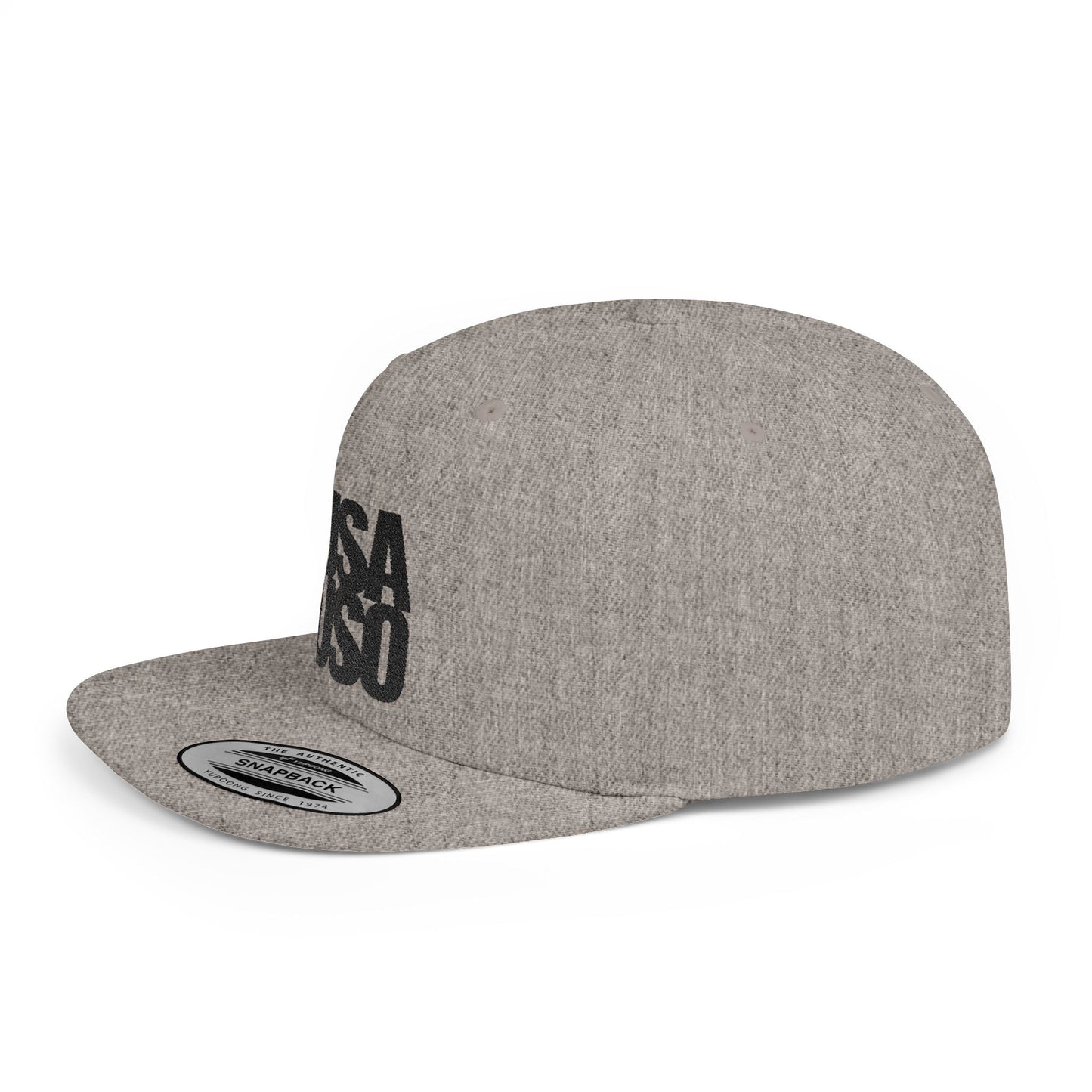 Flat Bill Snapback Hat - USA USO - Black - The Koko Samoa