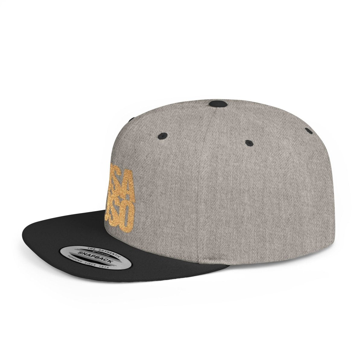 Flat Bill Snapback Hat — USA USO - Gold Embroidery - AU/NZ/USA - The Koko Samoa