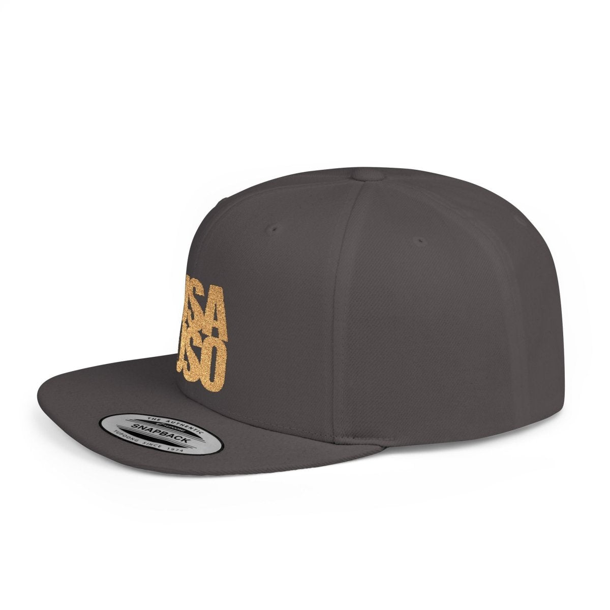 Flat Bill Snapback Hat — USA USO - Gold Embroidery - AU/NZ/USA - The Koko Samoa