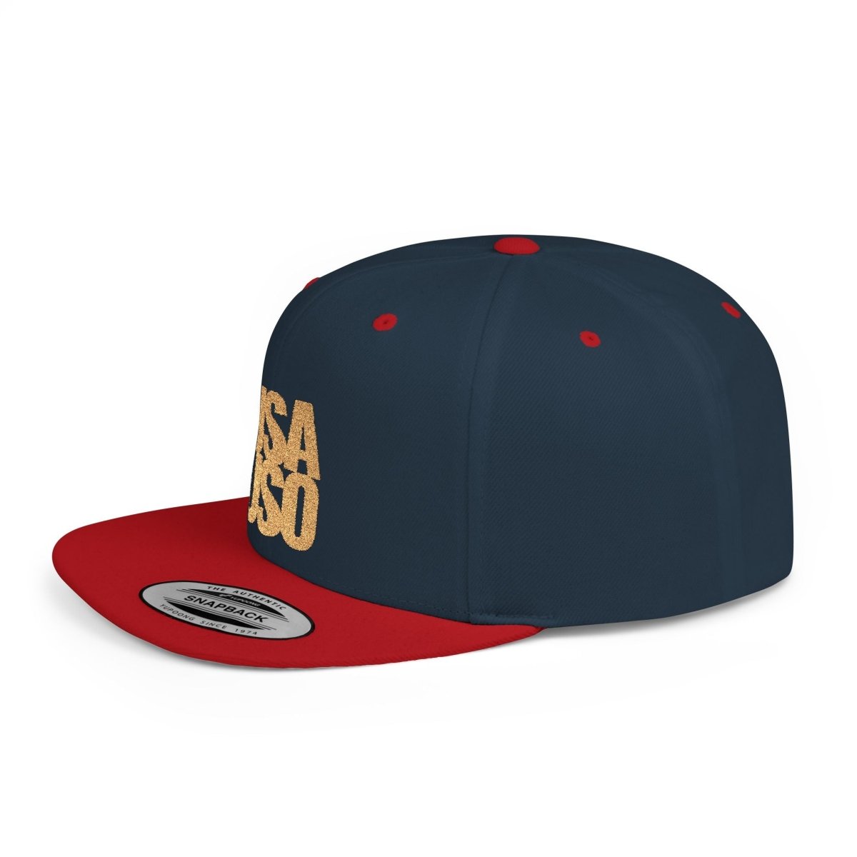 Flat Bill Snapback Hat — USA USO - Gold Embroidery - AU/NZ/USA - The Koko Samoa