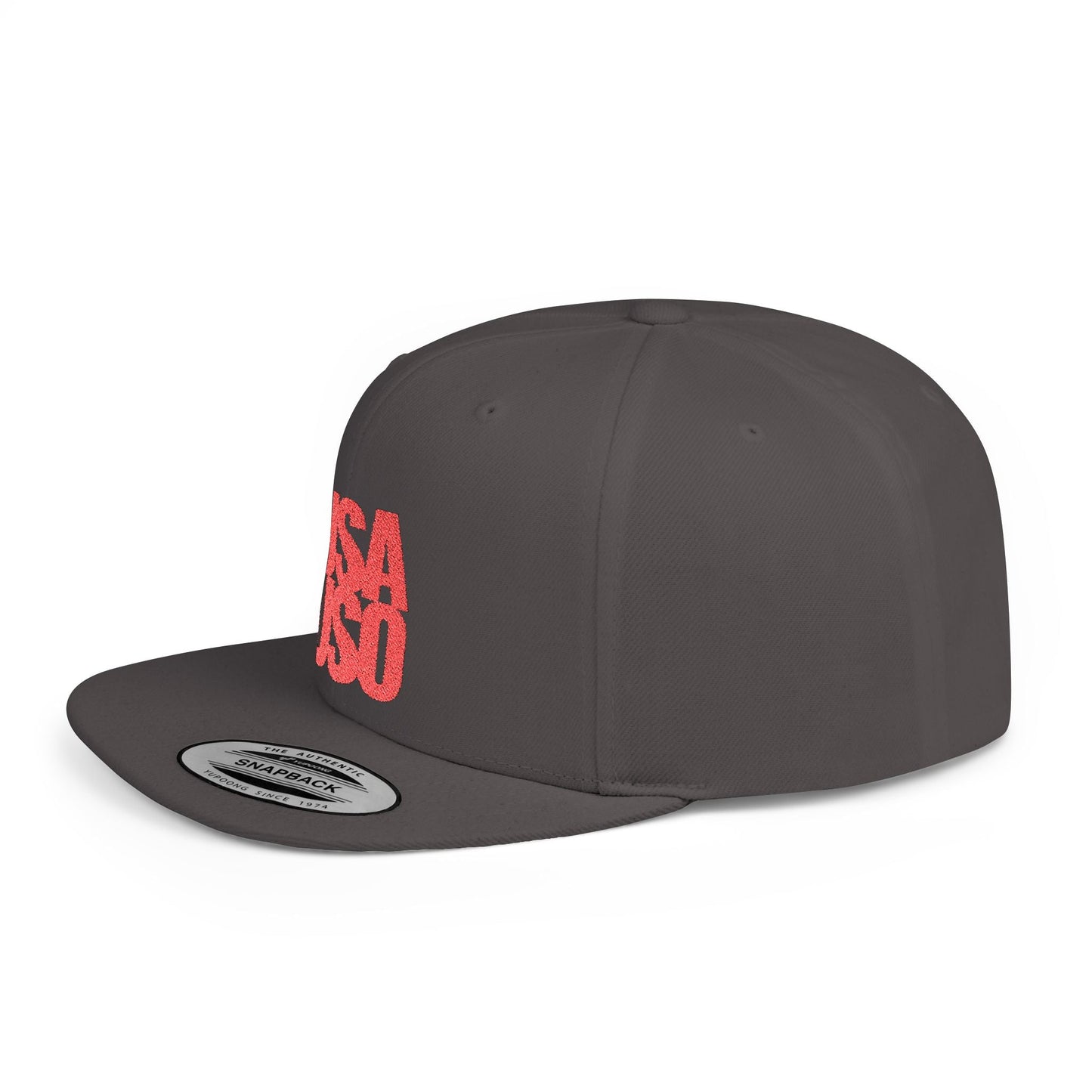 Flat Bill Snapback Hat - USA USO - Red Embroidery - AU/NZ/USA - The Koko Samoa