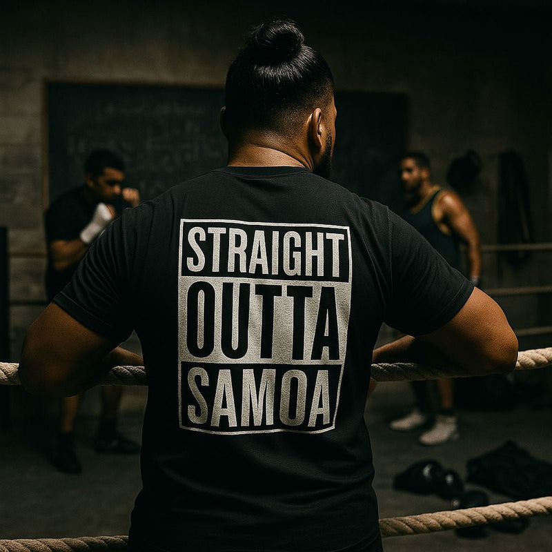Heavy Unisex Tee - Straight Outta Samoa - USA - The Koko Samoa