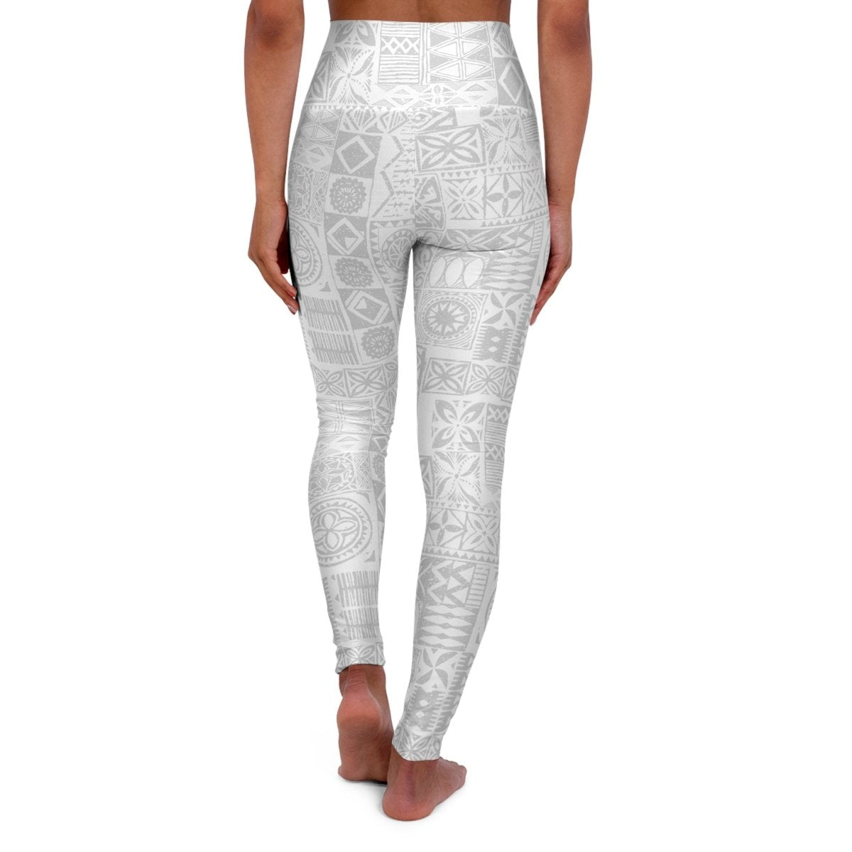 High Waisted Yoga Leggings - White Sunday - The Koko Samoa