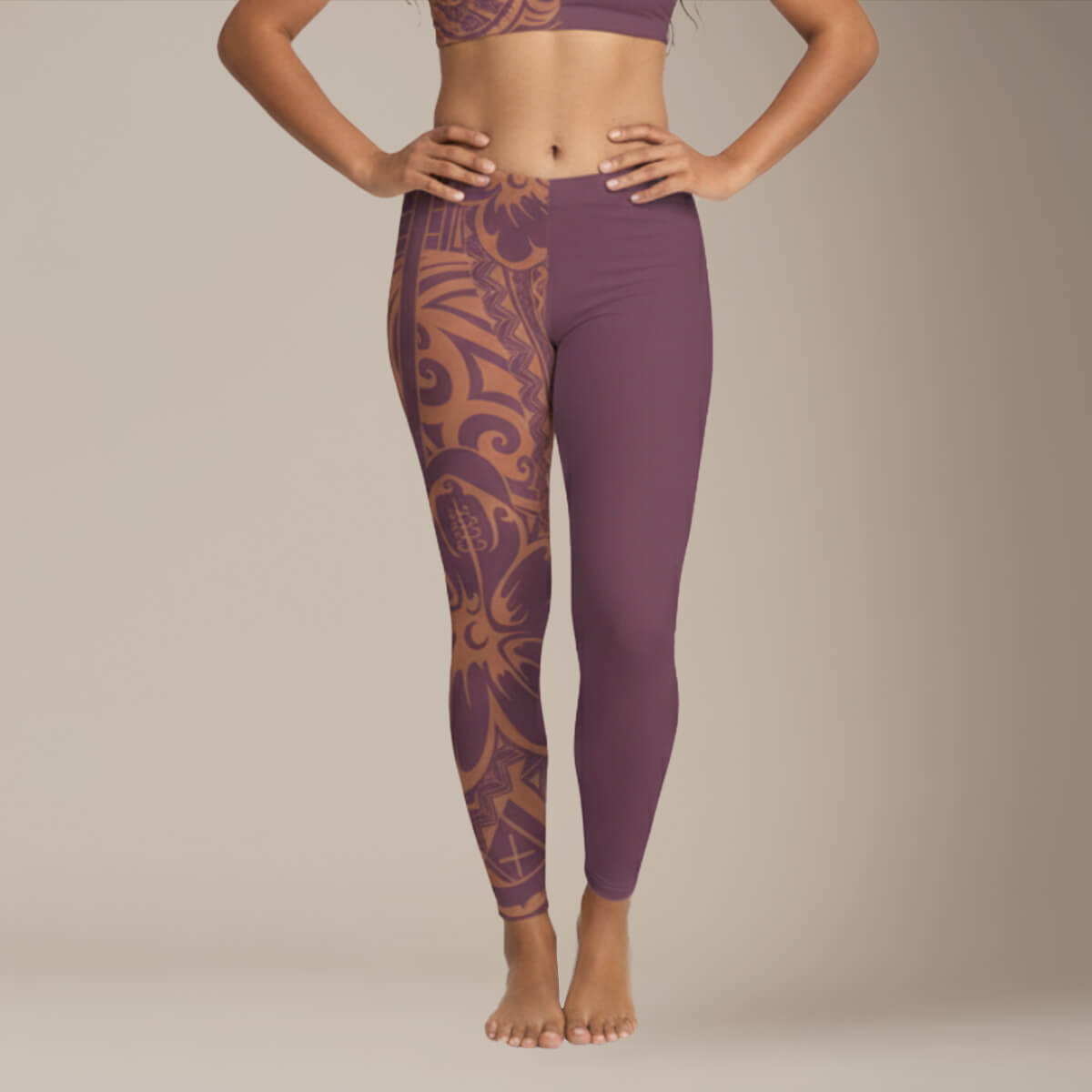 IslandFlex Mid - Rise Leggings - Brandied Melon - AU/NZ/USA - The Koko Samoa