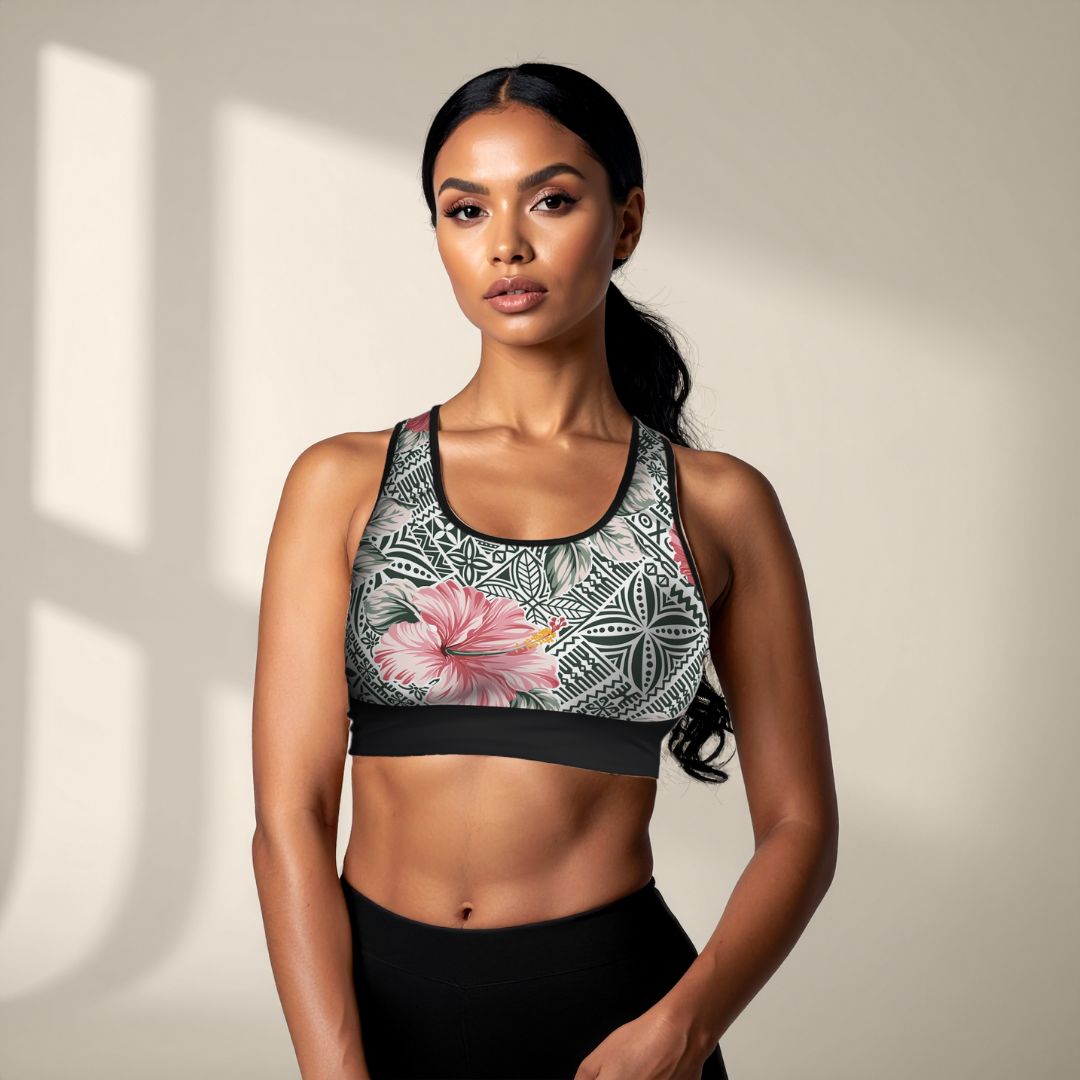 Islandflex Seamless Sports Bra - Solosolo Blooms - AU/NZ/USA - The Koko Samoa