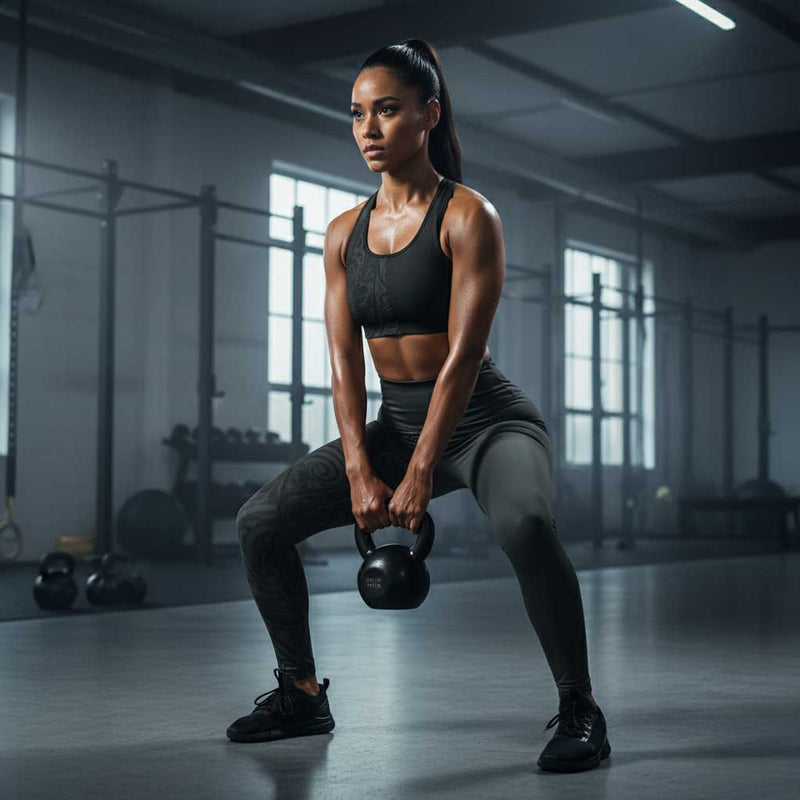 IslandPlus - 2XL to 6XL Leggings - Bloom Dark - AU/NZ/USA - The Koko Samoa