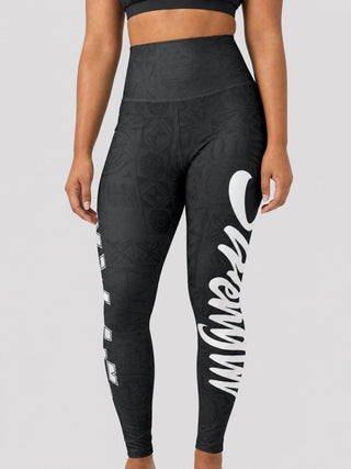 High-Waisted Leggings - Nesian Strength - USA - The Koko Samoa