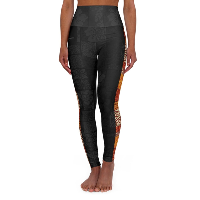 IslandRise High Waisted Leggings - Sataoa Sunrise - USA - The Koko Samoa