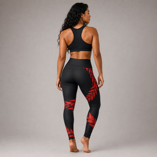 IslandRise High - Waisted Leggings - Ula Fala - USA - The Koko Samoa