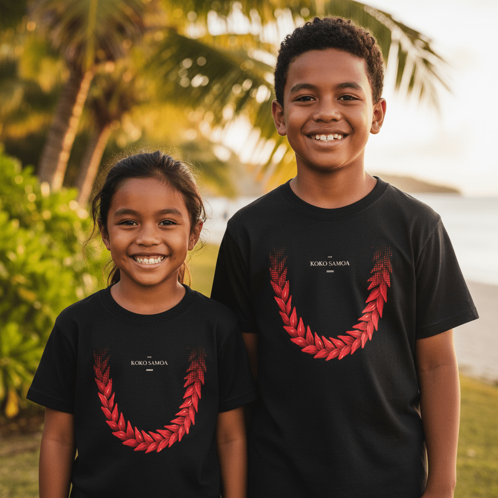 Ula Fala kids tee, The Koko Samoa