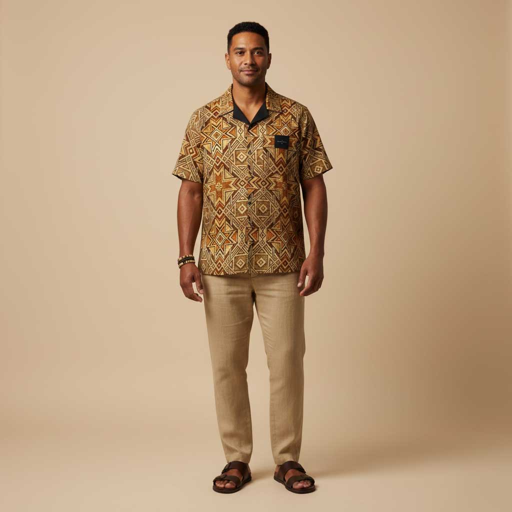 KoaTech™ - Hawaiian Button-Down Shirt - Earthline - AU/NZ/USA