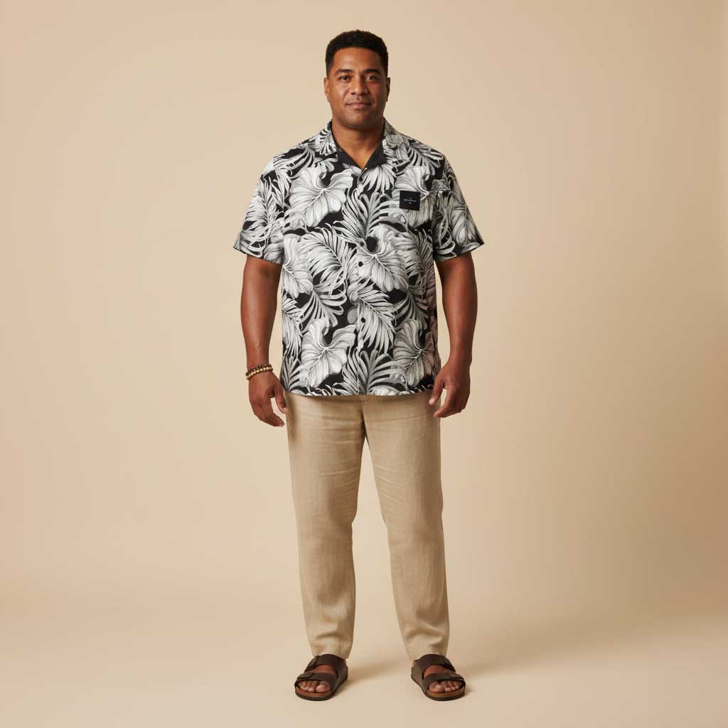 KoaTech™ - Hawaiian Button-Down Shirt - Falealili Shades - AU/NZ/USA