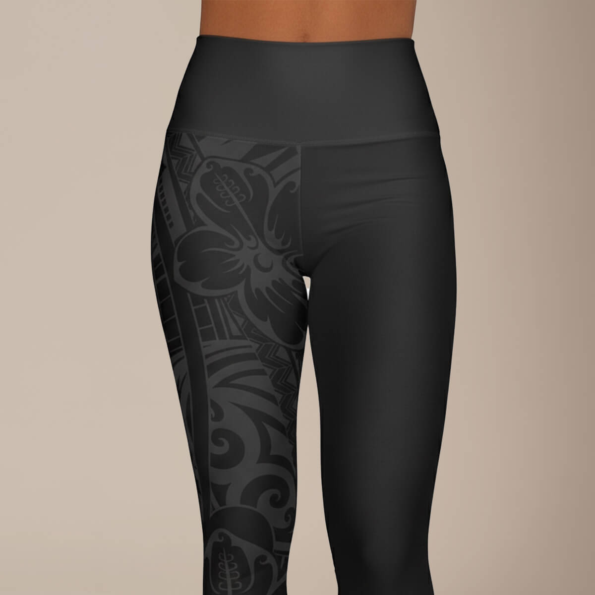 Miami Sublimation IslandRise High-Waisted Leggings in Bloom Dark with floral pattern, fitted and stylish for active wear.