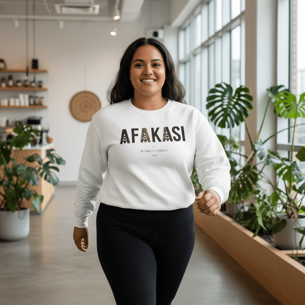 Unisex heavy ash sweatshirt by The Print Bar featuring personalized Afakasi design with monster digital print.