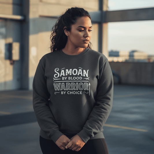 Unisex Heavy Sweatshirt - Warrior by Choice - Personalized - USA - The Koko Samoa