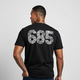 Black unisex heavy tee by The Print Bar featuring a monster digital print on soft cotton fabric.