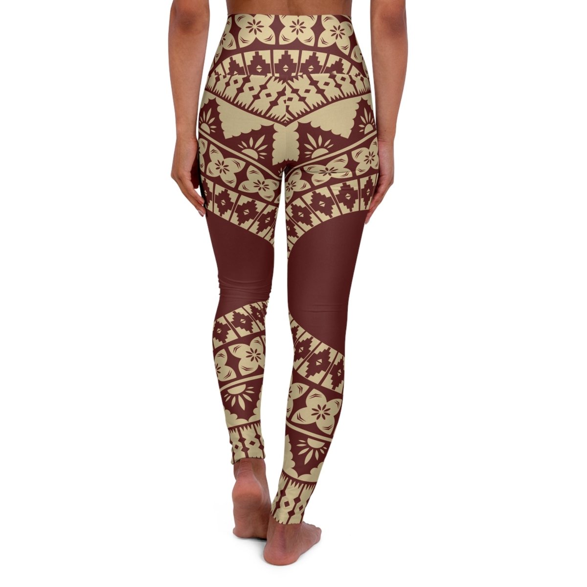 PasifikaOne High Waisted Leggings - Fiji Red - USA - The Koko Samoa