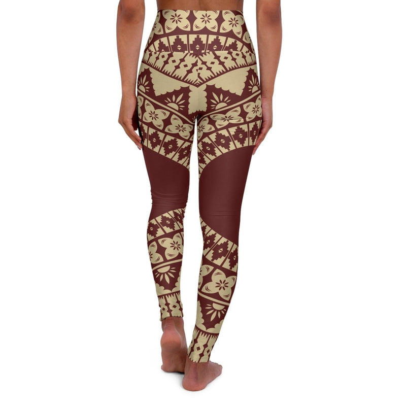 PasifikaOne High Waisted Leggings - Fiji Red - USA - The Koko Samoa