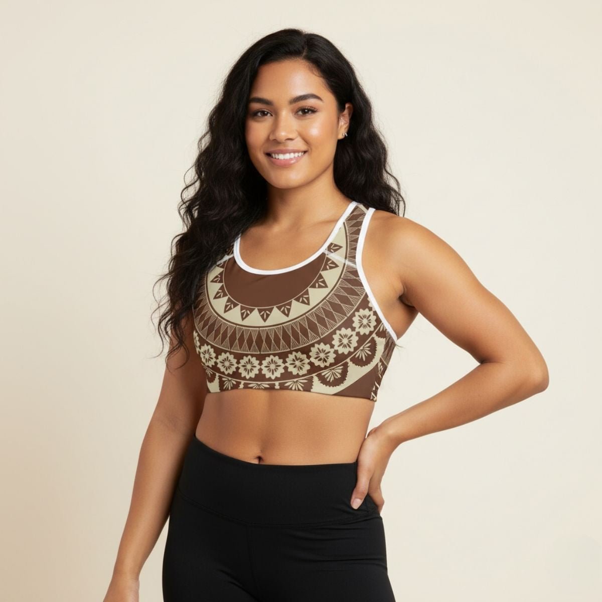 PasifikaOne Seamless Sports Bra - Fiji Brown - AU/NZ/USA - The Koko Samoa