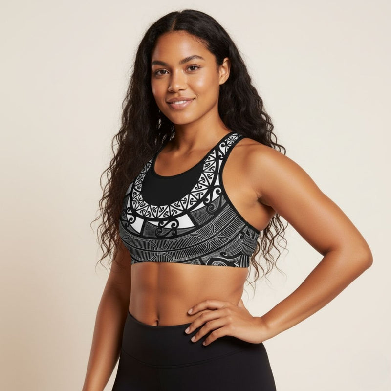 PasifikaOne Seamless Sports Bra - Maori - AU/NZ/USA - The Koko Samoa