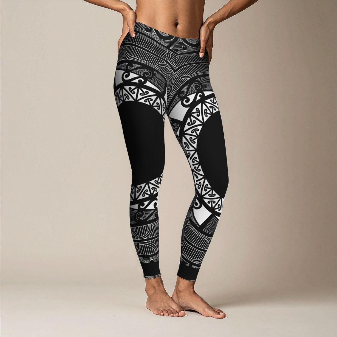 PasifikaOne Mid-Rise Leggings - Māori - AU/NZ/USA