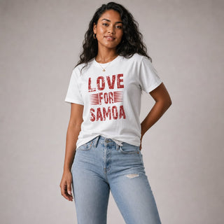 Soft Unisex Tee - Love for Samoa - USA - The Koko Samoa