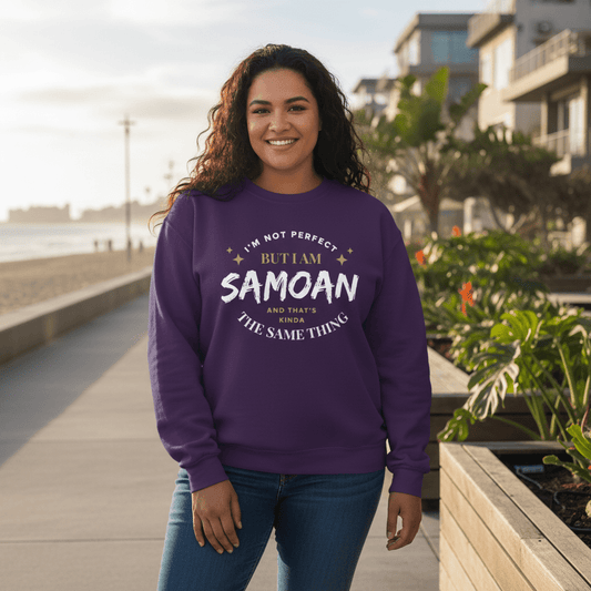 Unisex Heavy Sweatshirt - Not Perfect But Samoan - Personalized - USA - The Koko Samoa
