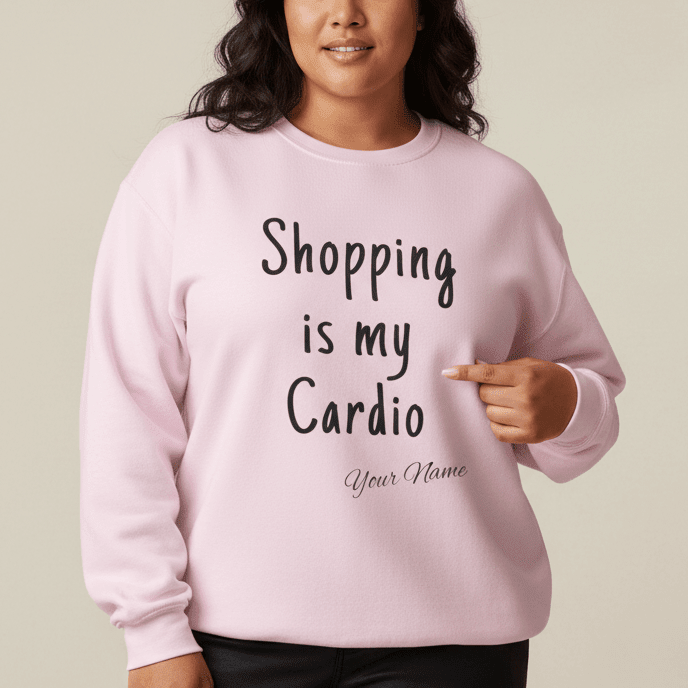 Unisex Heavy Sweatshirt - Shopping is My Cardio - Personalised - USA - The Koko Samoa