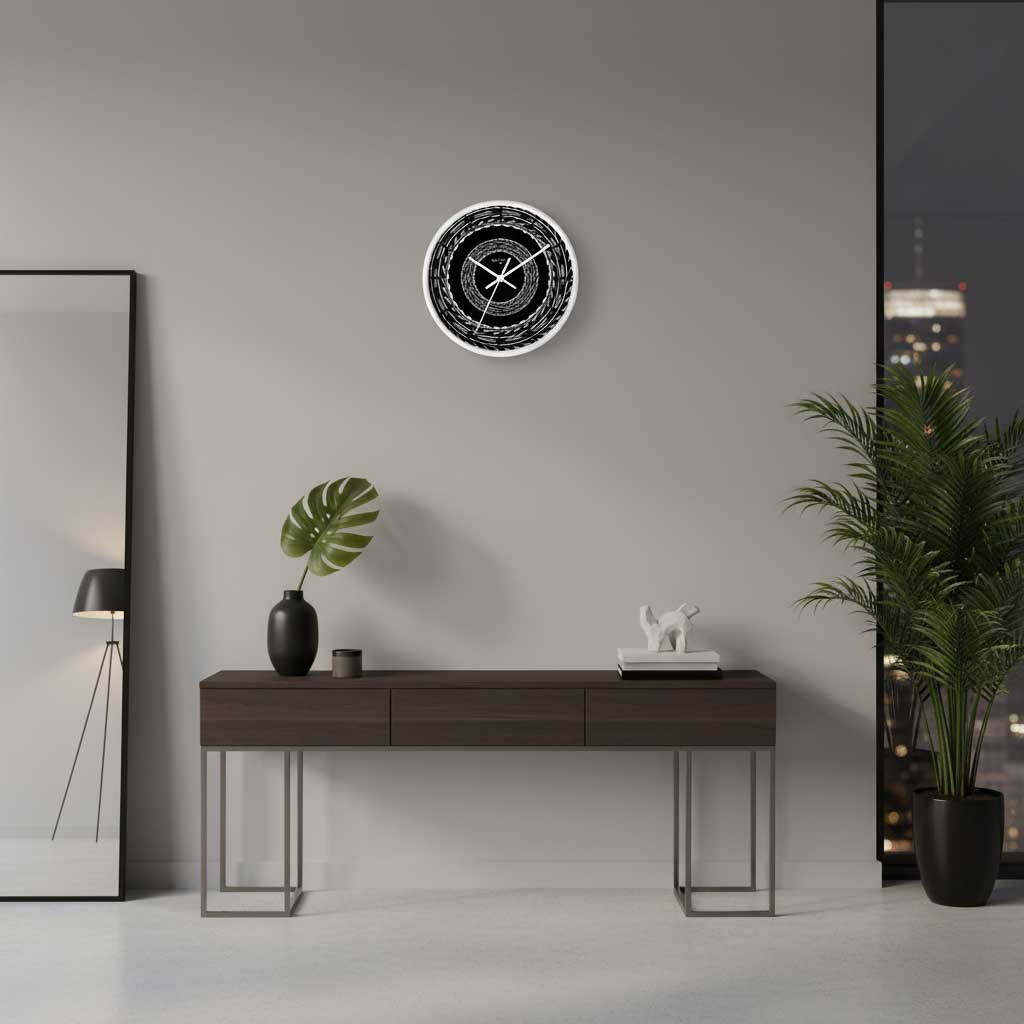 Wall Clock 10"/25cm - Samoan Arrows - AU/NZ/USA - The Koko Samoa