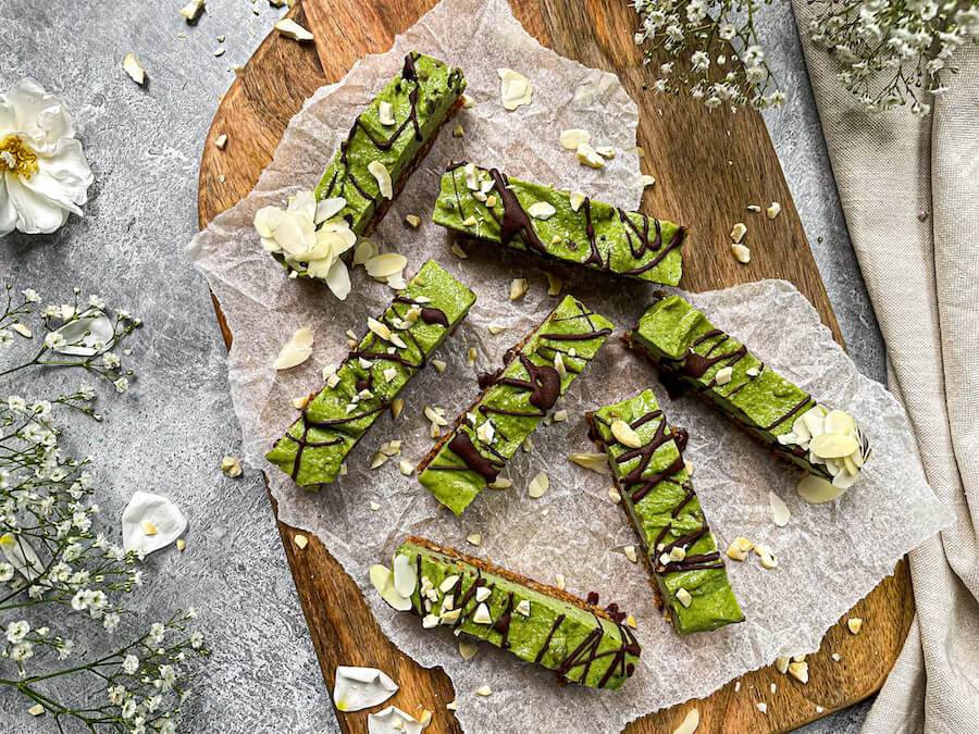 Cacao and Matcha Bars - The Koko Samoa