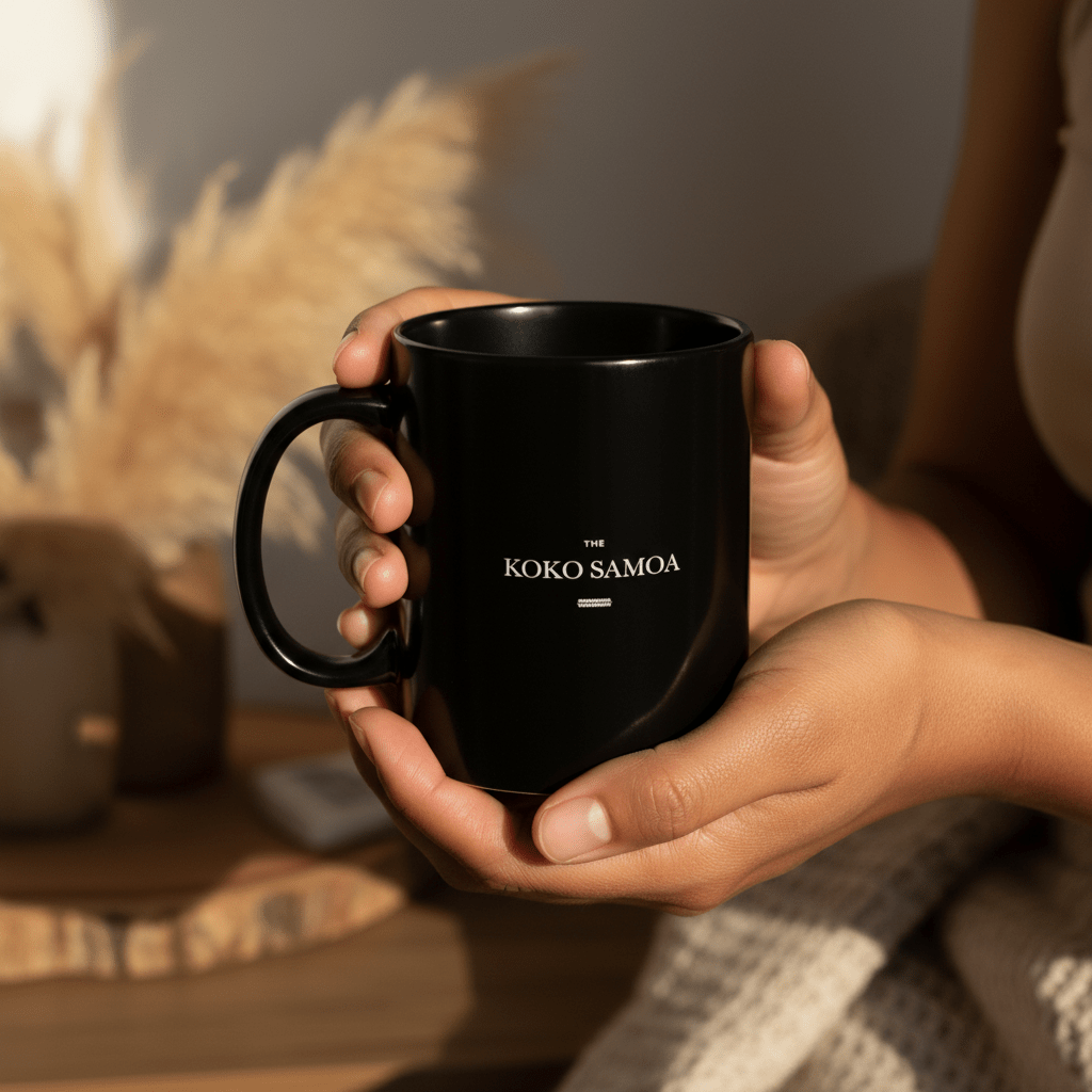 11oz Imagine Your Photos Brand Classic mug featuring a colorful Samoa design, perfect for hot beverages.