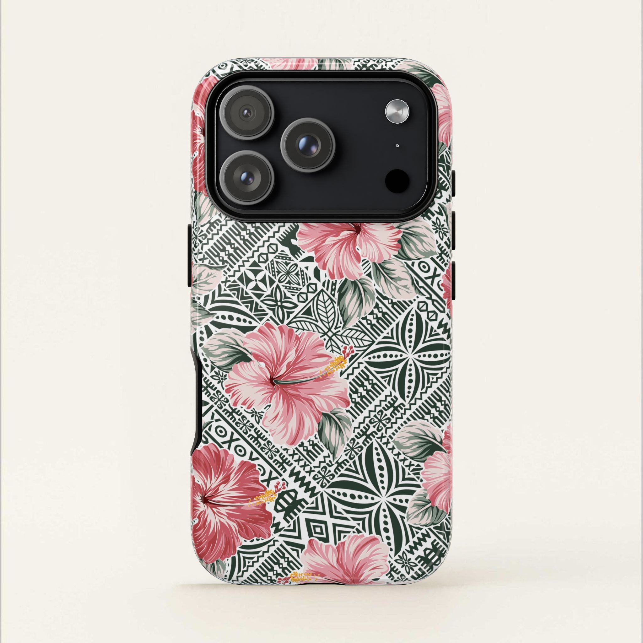 Printify iPhone tough phone case with Solosolo Blooms floral design, protective cover for iPhone models, AU/NZ/USA compatible