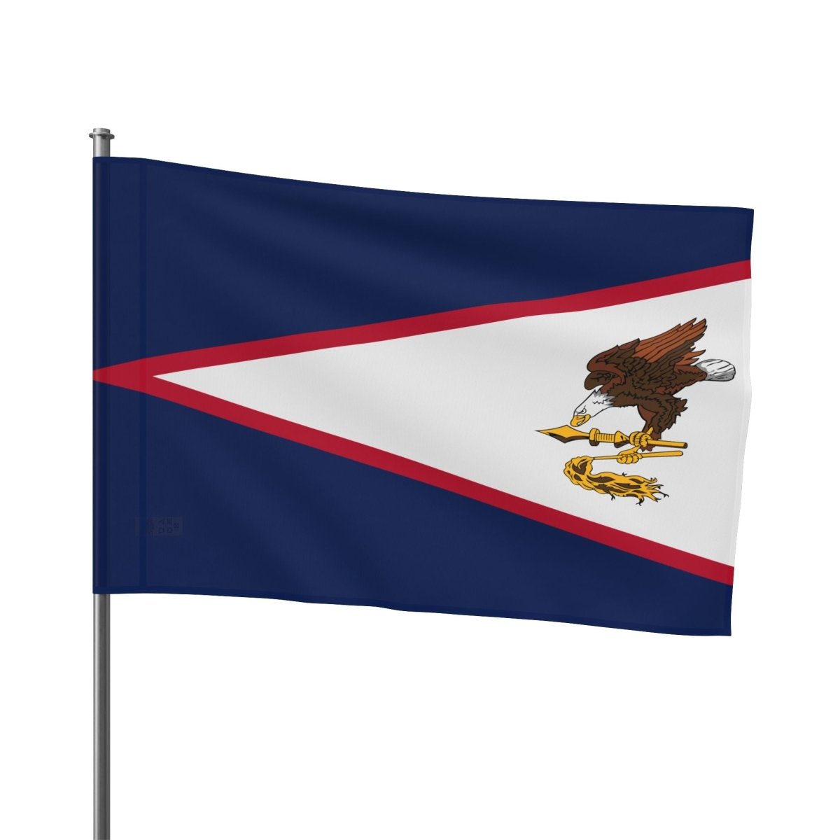 American Samoan flag home decor by Colorway, featuring the vibrant red, white, and blue design with star and island motifs.