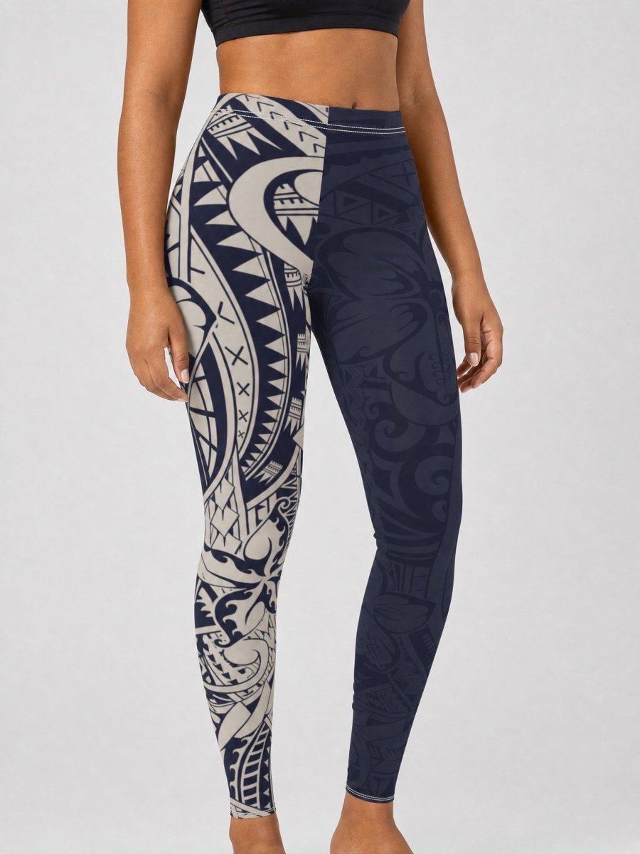 Casual Leggings - Blue Bloom - AU/NZ/USA - The Koko Samoa
