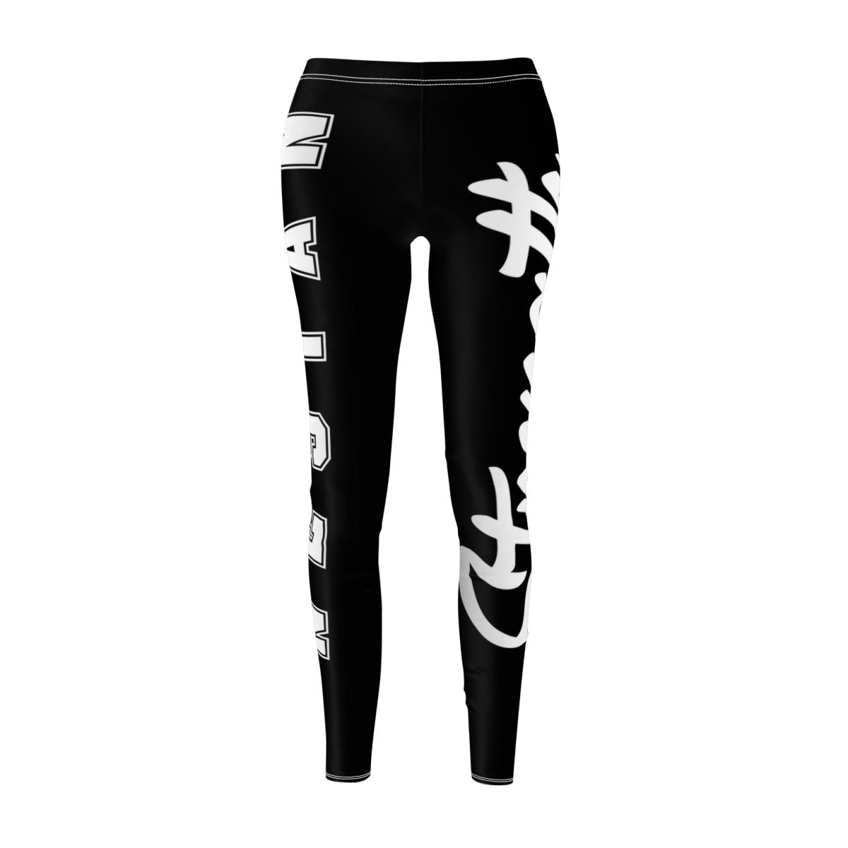 Mid-rise Nesian Strength casual leggings by MWW On Demand featuring vibrant Polynesian-inspired patterns.