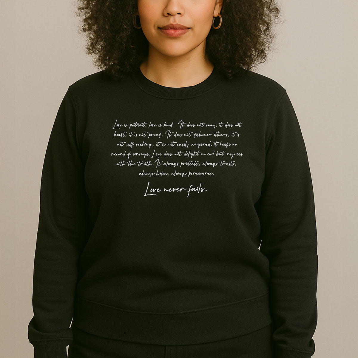 Champion  Unisex Sweatshirt - Love Never Fails - AU/NZ/USA