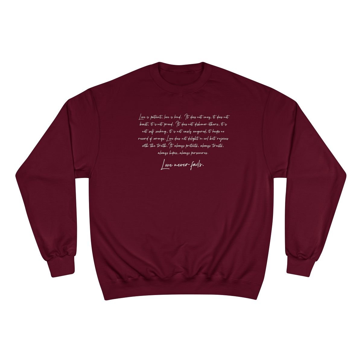 Champion Unisex Sweatshirt - Love Never Fails - AU/NZ/USA - The Koko Samoa