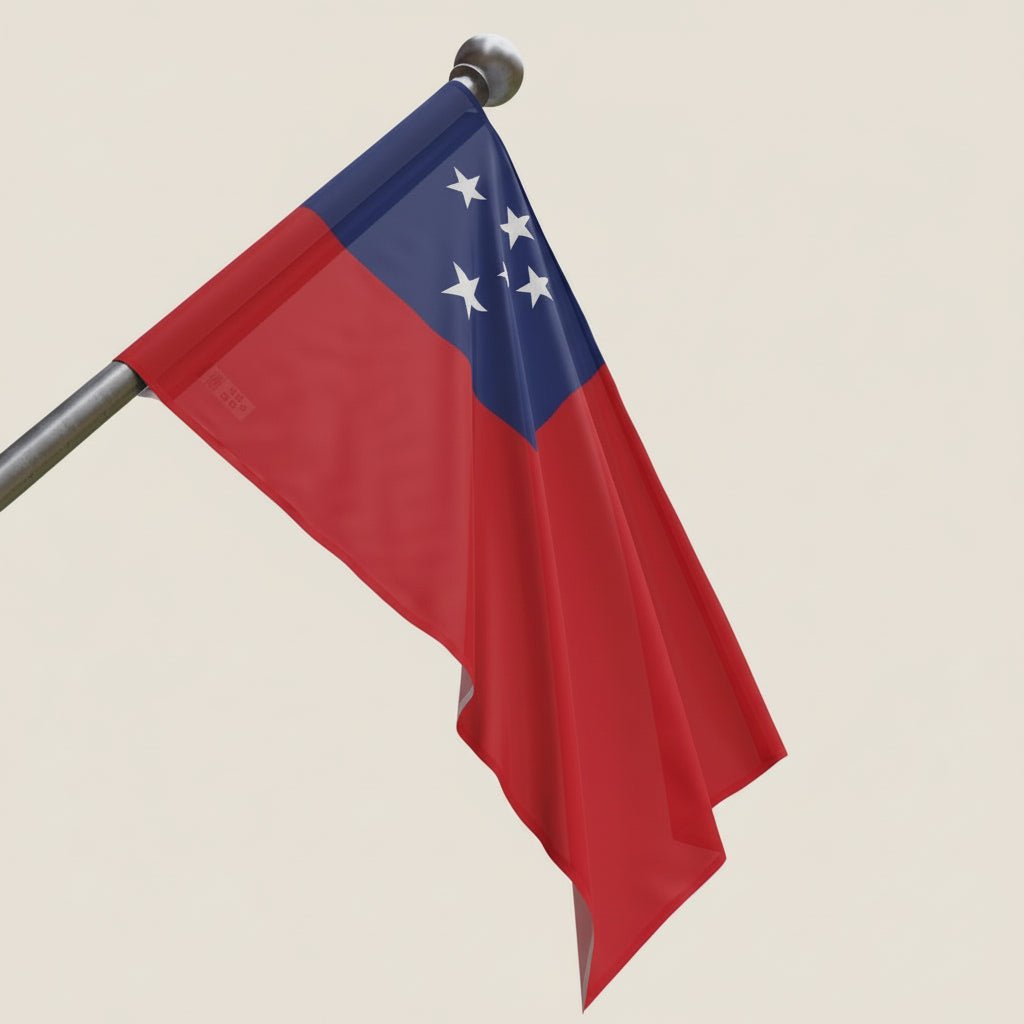 Samoan flag home decor by Colorway, small 18x12 inches, featuring red, blue, and white colors with flag design.