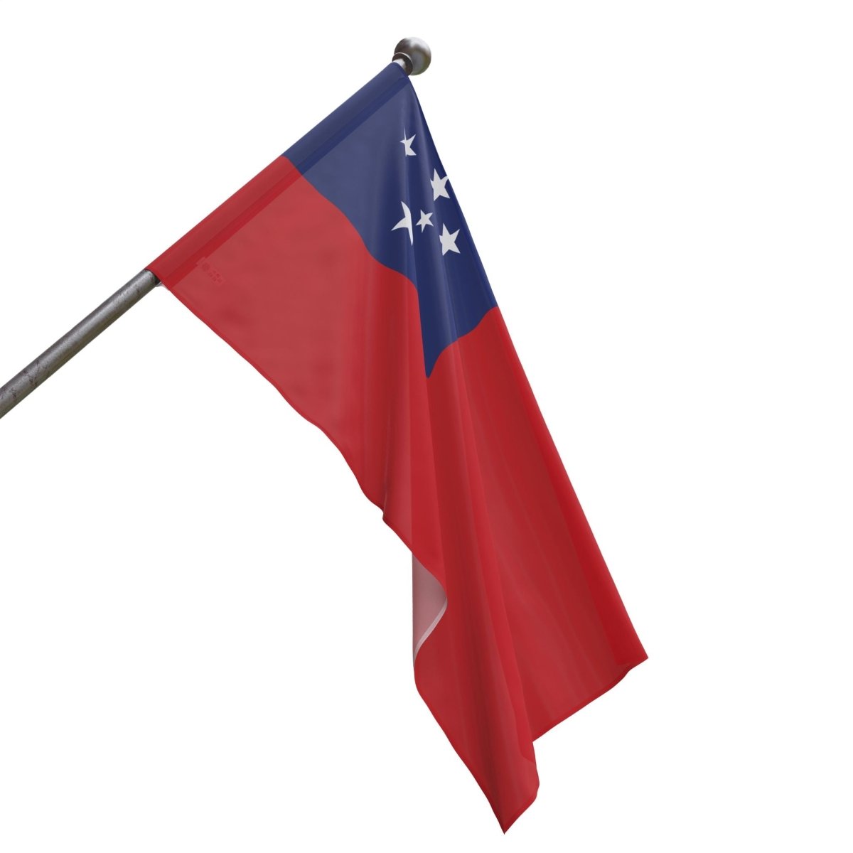 Samoan flag home decor by Colorway, small 18x12 inch wall art featuring AU and USA flags for patriotic decoration